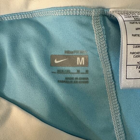 Nike Womens Tennis Skirt Size Medium Dri-Fit Skort Blue Slit Stretch Pull On - Picture 11 of 12